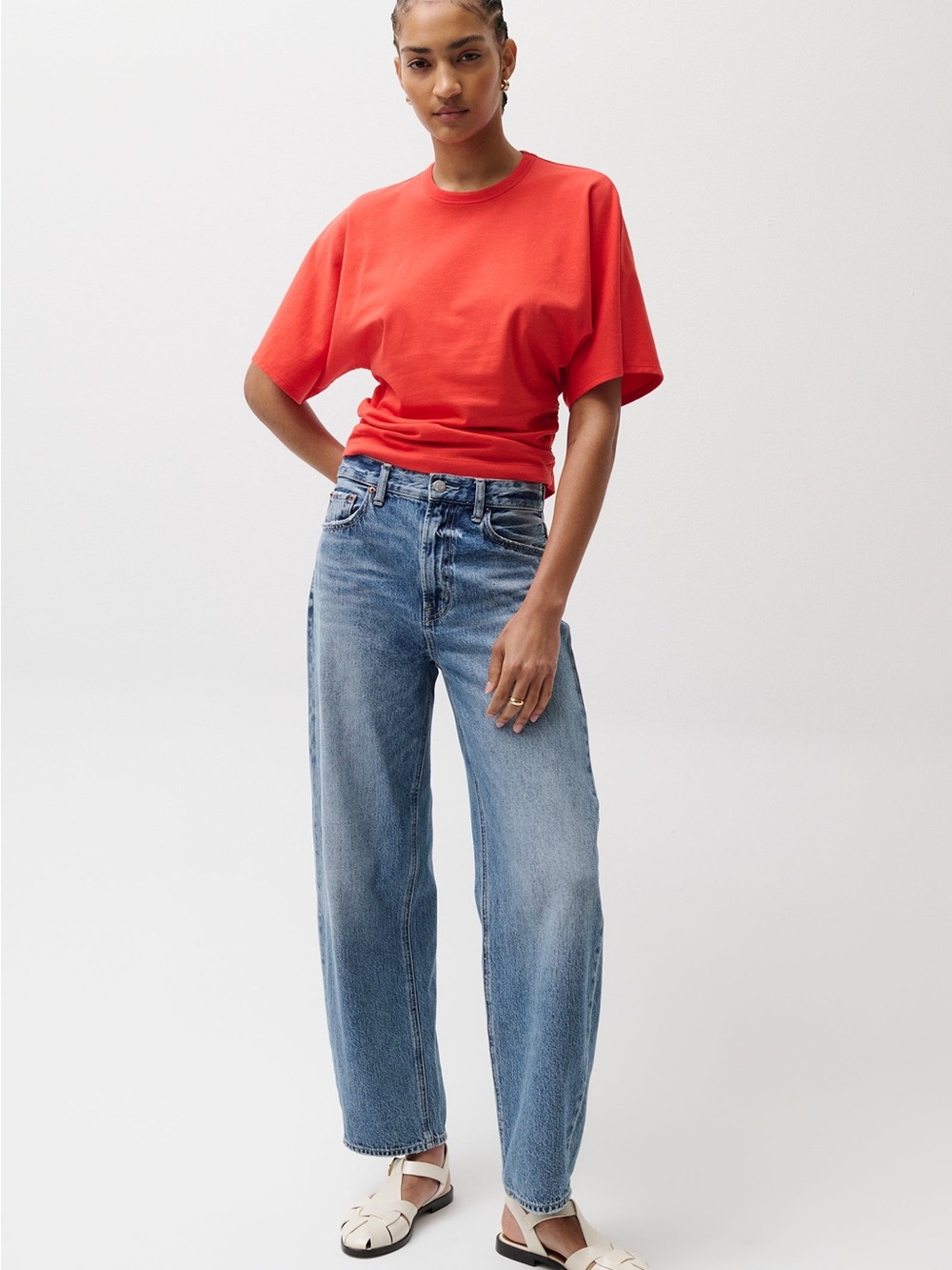pistola Wes High Rise Barrel Jean in Spectacle 31